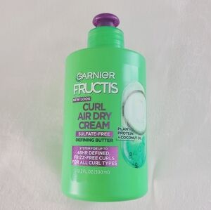 Garnier Fructis Curl Air Dry Cream Defining Butter Vegan Frizz Control 10.2 oz